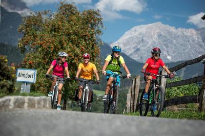 Familie auf Radtour - Tauernradweg