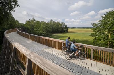 Radfahrer auf der Panoramabrcke