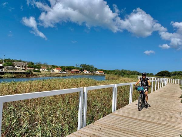 Radlerin am Kstenradweg