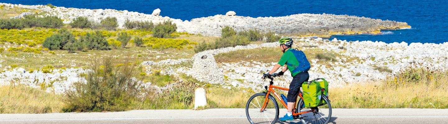 Radfahrer an der Kste