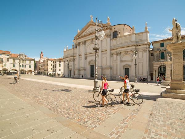 Radfahrer in Bassano del Grappa