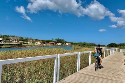 Radlerin am Kstenradweg