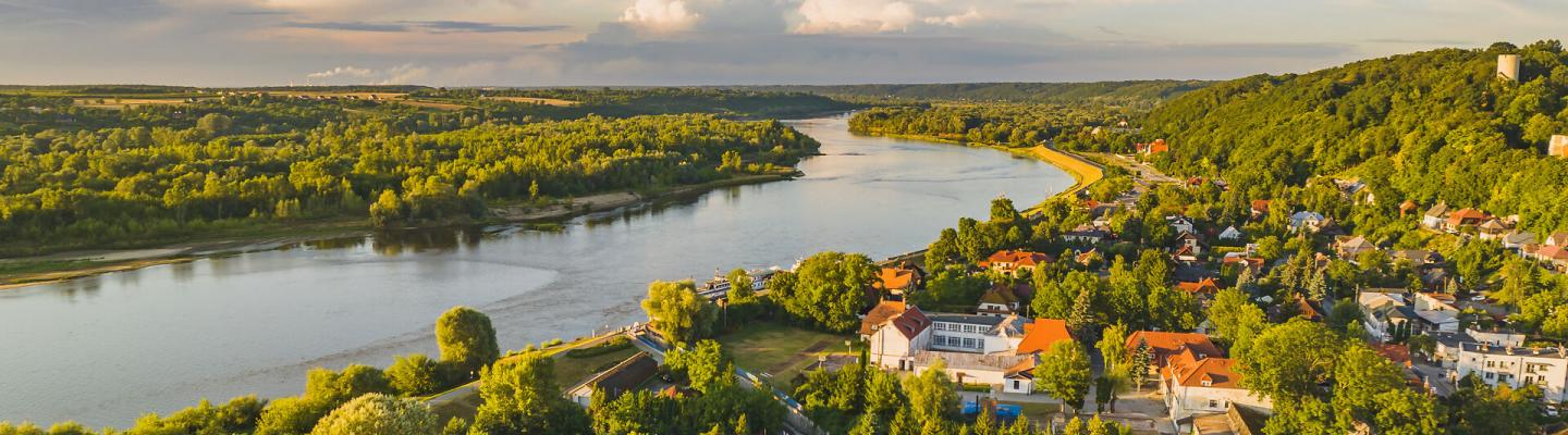 Fluss Weichsel in Polen bei Kazimierz Dolny