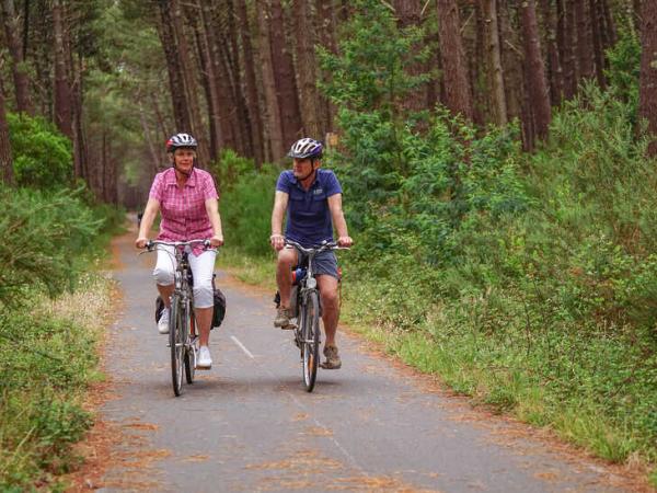 Radfahrer im Foret Mimizan