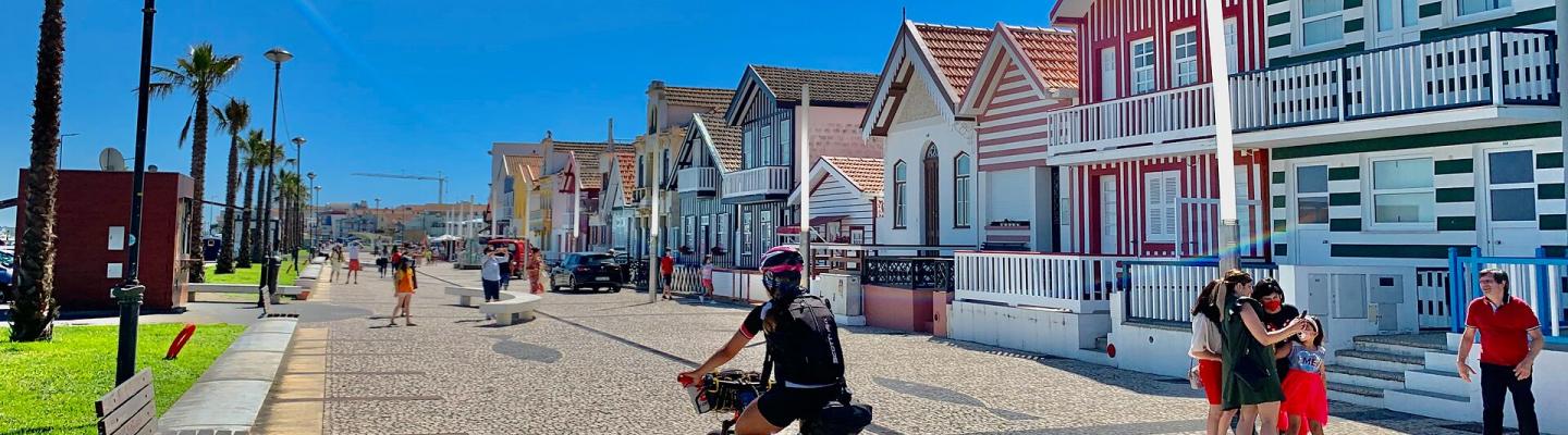 Radfahrer in Costa Nova